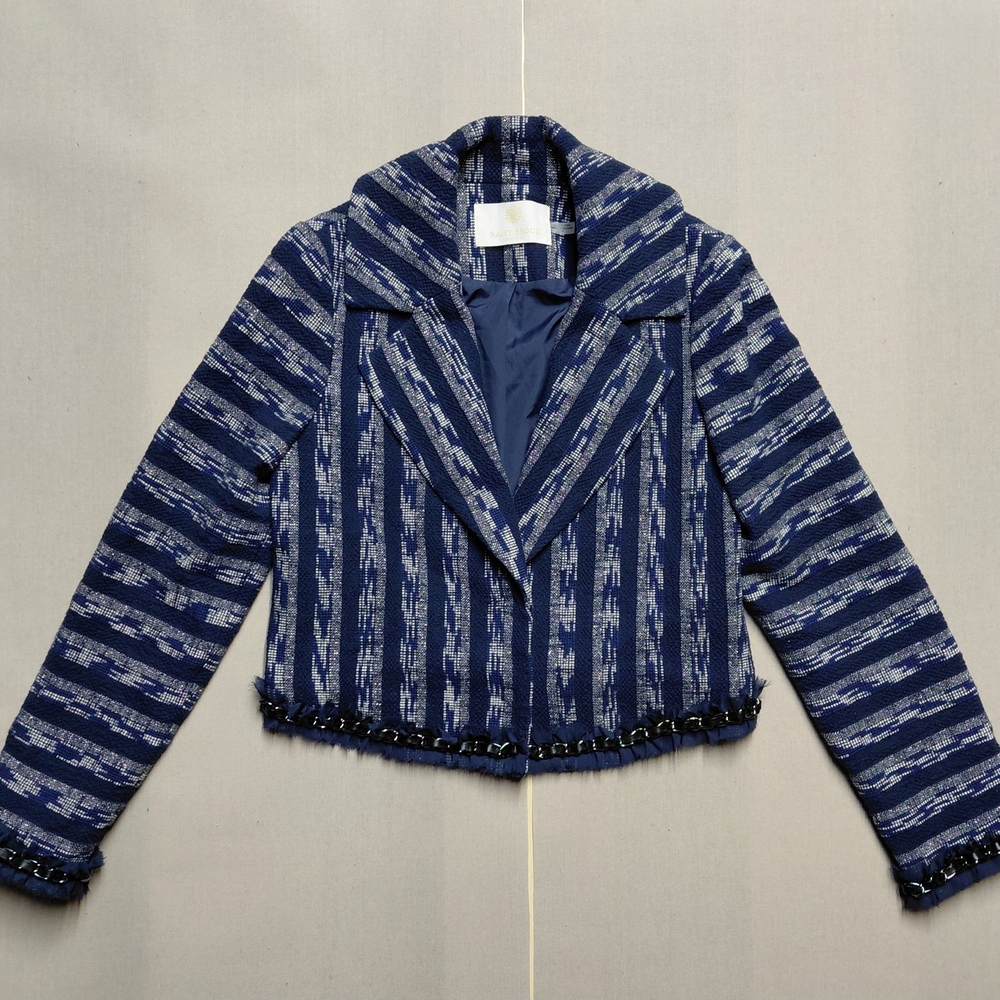 Ramy Brook Blue Textured Blazer